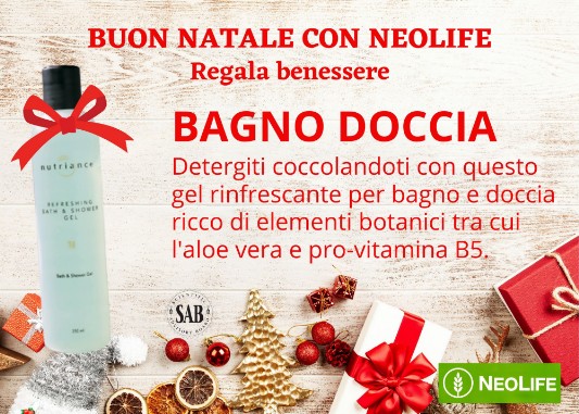 Regala benessere e coccole con il Bagno doccia Nutriance NeoLife - gel rinfrescante ricco di elementi botanici tra cui l'aloe vera e pro-vitamina B5