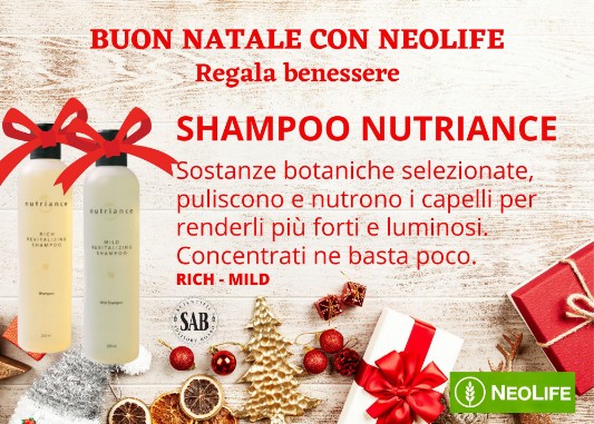 Regala benessere, coccole e luminosità ai tuoi capelli con lo Shampoo Nutriance NeoLife ricchi di sostanze botaniche selezionate. 